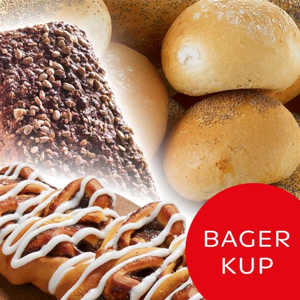 Morgentilbud 4: 10 rundstykker eller 1 franskbrød + 1 stang wienerbrød + 1 rugbrød