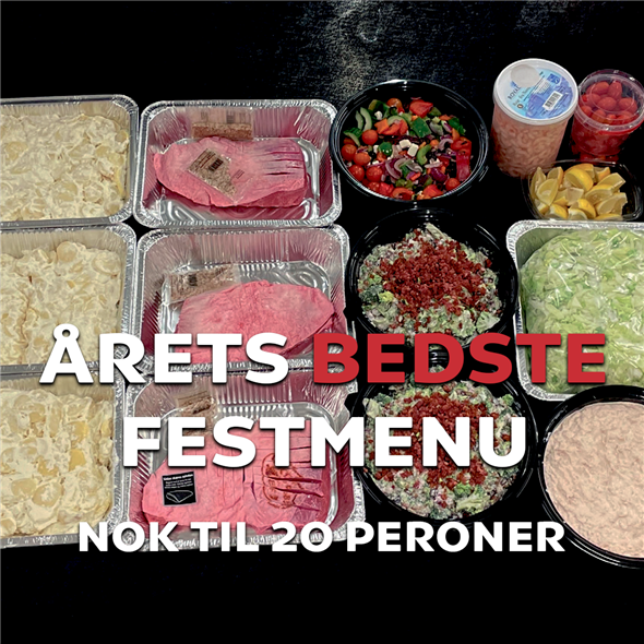 Årets bedste festmenu - nok til 20 personer
