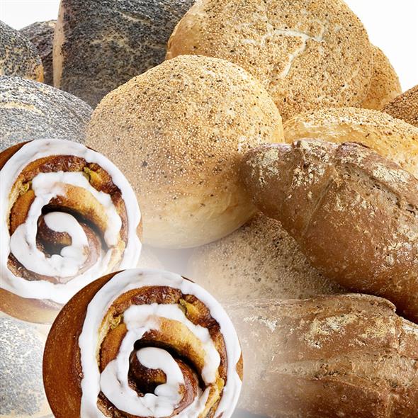 Morgentilbud 1: 4 rundstykker + 2 wienerbrød